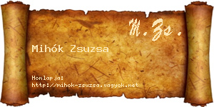 Mihók Zsuzsa névjegykártya
